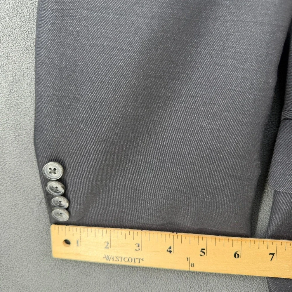Joseph Abboud Ermenegildo Zegna Wool Blazer Mens 48S Custom Gray Sport Coat 1402